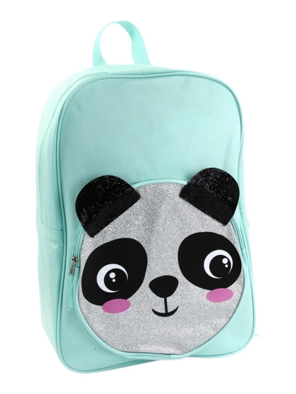 Mint Panda Kids Backpack 17" with Sparkle Face